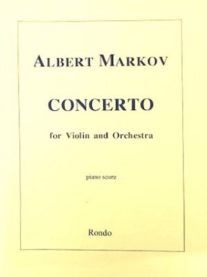 A sheet music cover for concerto by albert markov.