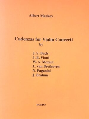 A sheet music cover for cadernos for violin concerti.